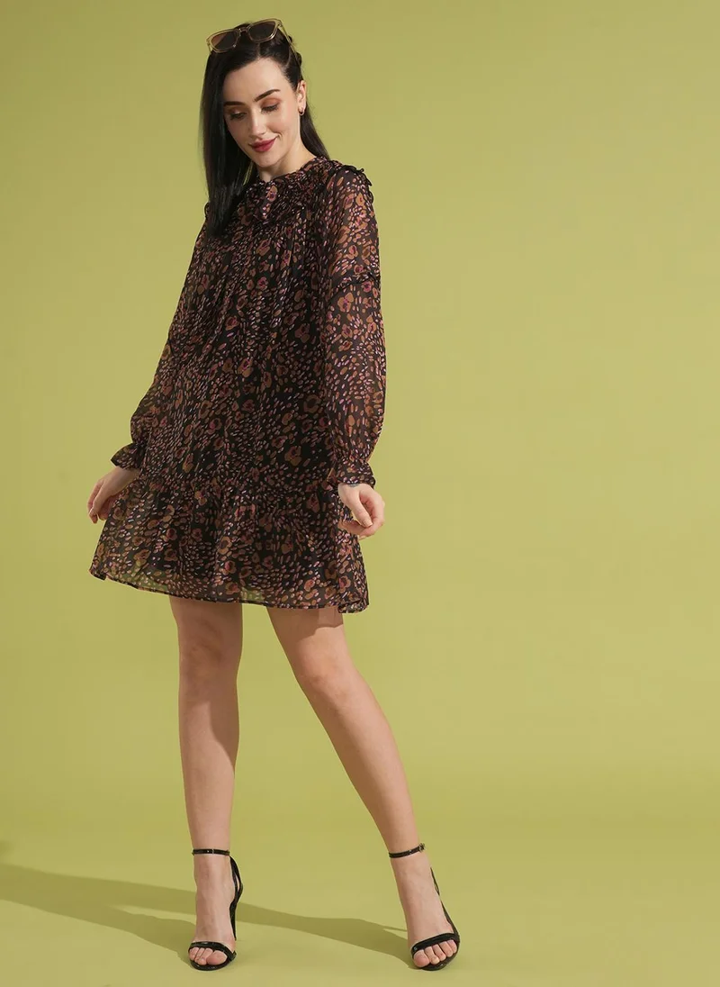 globus Globus Women Animal Printed A-Line Mini Dress